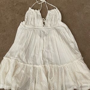 Free People Ivory Halter Dress Size Large NEW WITH TAGS